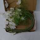 Artificial Flowers 8 Bundles 20 White Artificial Daisy Flowers UV Resistant Outdoor Fake Wildflowers with Stems Faux Greenery Shrubs Plants Arrangements for Home Garden Vase Decor