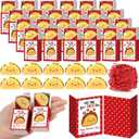 Wettarn 24 Sets Valentines Gifts Taco Stress Balls with Happy Valentine's Day Boxes Bulk Party Favors for Coworkers Students Office Classroom Funny Relief Toys Exchange Gifts Basket Stuffers