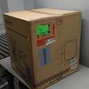 KUTE NEST 12.5" H x 11.5" D Premium Ribbed Corso Fiberstone Round Tapered Planter with Drainage Hole, Weather Resistant, Included 2 Extra Coco Mats (Ribbed Speckled White, 9" Pot Opening)