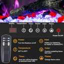 45 inches Electric Fireplace Inserts, Recessed and Wall Mounted Fireplace Heater, Linear Fireplace w/Thermostat, Remote & Touch Screen, Multicolor Flame, Timer, Log & Crystal, 750W/1500W