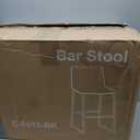 DUMOS 26 Inch Counter Height Bar Stools Set of 4, Modern Faux Leather High Barstools with Back and Metal Leg, Bar Chairs for Kitchen lsland, Black