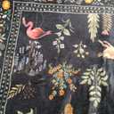 Bedroom Rug 3x5 Rug Washable Area Rug Non Slip Low Pile Boho Floral Animal Small Carpet for Bedroom, Bedside, Kitchen, Entryway, Kids Room, Office, College Dorm Essentials for Girls (Black)