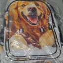 Grinning Golden Retriever Dog Backpack for Boys Girls Kids Elementary Middle School Bag Laptop Backpack Travel Rucksack (12.9 X 8.6 X 17.7 inch, A005)
