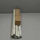 Antique White Curtain Rods for Windows 66 to 120 Inch, Adjustable Vintage Decorative 1'' Long Heavy Duty Curtain Rod, Rustic Farmhouse Drapery Pole Set with Boho Netted Texture Flower Finials