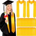 50 Pcs Unisex Graduation Stoles Bulk Adult Sublimation Blank Plain Sash Grad Satin Honor Stole