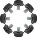 uxcell Metric M8 x 1.25 Furniture Glide Leveling Feet Adjustable Leveler Floor Protector for Table Desk Cabinet Leg 8 Pack