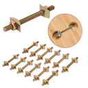 Countertop Connector,Furniture Fastening Connectors Table Top Fasteners Countertop Flip Connector Joint Connector Bed Connecting Kit & Furniture Drawbolt Pack Miter Draw Bolt5/16" x 3-1/2" (12PCS)
