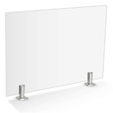 Frameless Glass Railing Panel - 1/2'' Clear Tempered Glass Railing System with 2 Posts - 42" High x 4 FT Long - Install Ready - Indoor and Outdoor Use - Smart Guard Easy Clean (Brushed Stainless)Frameless Glass Railing Panel - 1/2'' Clear Tempered Gl