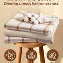 Miss Adola 3pcs 150GSM Flour Sack Kitchen Towels, Checkered | 18"x 26", Pure Cotton, Light Weight, All Season Design, Lint-Free, Quick Drying, for Proofing Bread, for Kitchen Drying, 18 inches by 26 inches