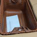 GIB Wicker Storage Baskets for Shelves, Woven Laundry Basket for Organizing Clothes Blanket Basket, Decorative Rectangular Closet Organizers Storage Bins with Handles, Brown, 4 Pack