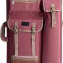 TRANSON Art Portfolio Case Artist Backpack Canvas Bag Large 26 x 19.5 (Brownish Red)