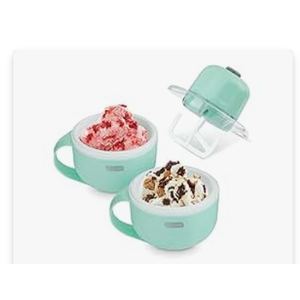 Dash My Mug Ice Cream Maker  Makes Single Serving of Gelato, Frozen Yogurt, Sorbet & More  Easy to Clean & Use  Aqua, 1 Bowl