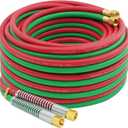 RX WELD Oxygen Acetylene Hose 1/4-Inch  50 Feet with 9/16"-18 B Fittings, Torch Hose, Grade R
