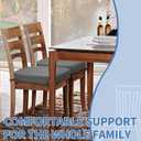 BUYUE Thickened 2.5" Dining Chair Cushions Set of 4, U-Shape High Density Foam Comfortable Chair Pads for Kitchen, Slip Resistant Indoor Seat Cushions (4 PCS, Dark Gray)