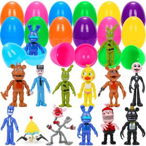 Easter Eggs Filled Toys for Kids, 12 Pcs Easter Eggs Stuffers Toys Horror Game Character Toys Set