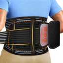 Back Support for Low Back Pain, Waist Support Back Support belt, for Scoliosis and Lumbar Disc Herniation, Thin Mesh Fits the Waist and is Suitable For Men and Women (Black, Large)