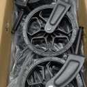 Collapsible Wagon Cart with Wheels Foldable - Folding Utility Heavy Duty Wagons Carts for Grocery Sports Garden Shopping Camping Wheelbarrows (Black, 120L)