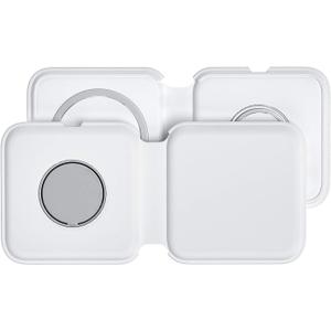 2 Pack Silicone Cases for MagSafe Duo Charger, Anti-dust Silky Protective Covers Compatible with 2 in 1 Apple Magsafe Wireless Charging - Soft Protection Case Cover (NOT Include Charger) - White