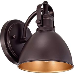 Outdoor Wall Lights, 1 Pack Exterior Farmhouse Barn Light Fixtures, Outdoor Wall Mount Lighting Fixtures, AntiRust Water Resistant Exterior Light for Porch Patio Doorway Garage (Oil Rubbed Bronze)