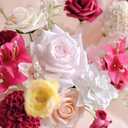 Ling's Moment Artificial Greenery Stems Box Set, 27pcs with 6 Kinds of Faux Greenery Picks for DIY Bridal Bouquets Wedding Floral Arrangement Table Centerpieces, Passionate Pink & Blush