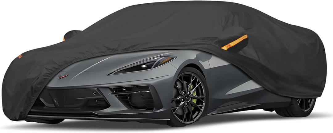 UV Protection Car Cover Windproof Dustproof Scratch Resistant Outdoor Universal Full Car Covers (5-Coupe Car Cover, C1- Fit Coupe/Cabrio-Length Up to 166 inch)
