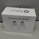 Brightown E26 Rechargeable UV Light Bulbs with Remote and Timer, 120V E26 Base UVA Level 385-400nm, Glow in The Dark for Blacklight Party, Body Pain, Halloween, Purple + UV Purple Mode, 2 Pack