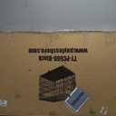 FDW Dog Crate for Small Dogs 24 Inch Folding Metal WirePet Cage Double Door W/Divider Panel Indoor Outdoor Kennel Leak-Proof Plastic Tray,Black