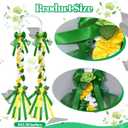 102" Flower Graduation Leis with Pearl Letters Patches Triple Braided Class of 2026 Pearl Graduation Ribbon Money Lei Necklace for High School College Senior Gift Grad Party Accessories(Green)