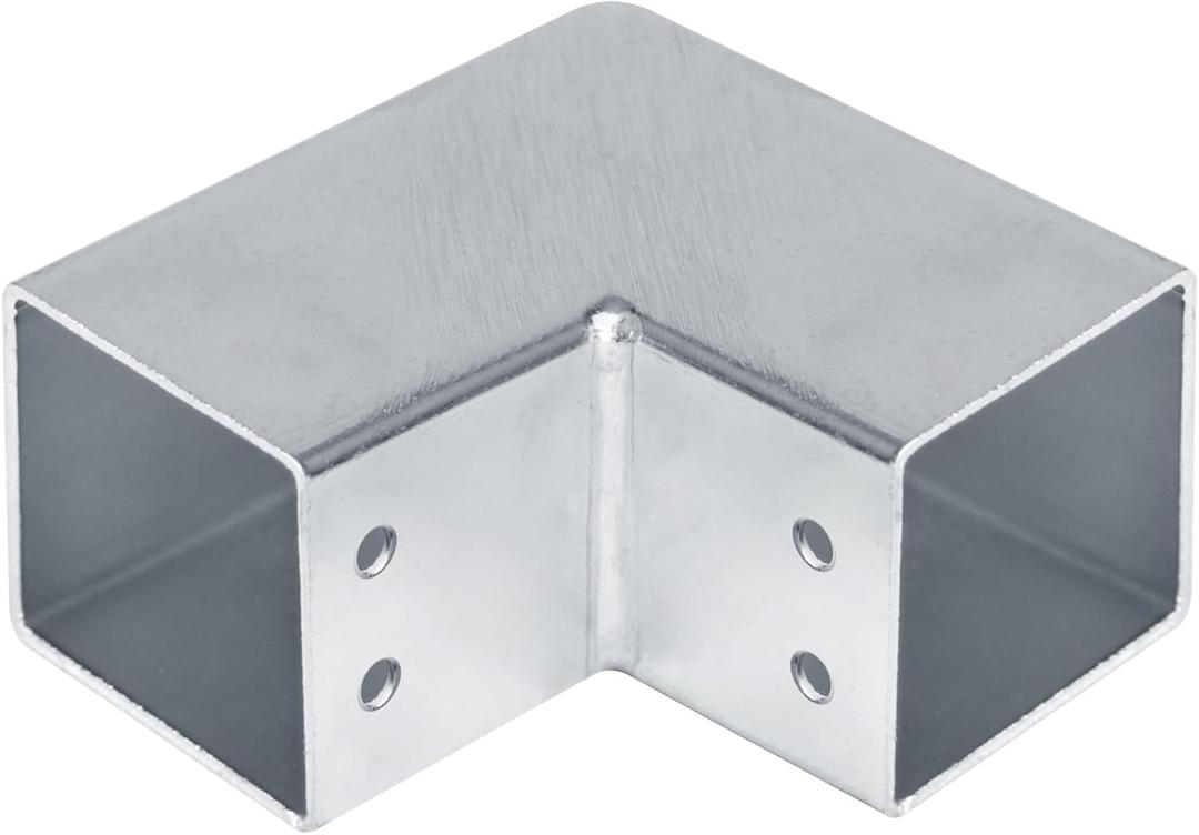 8 x 8 Pcs 2" Square Tube Connector, 2 Way L Square Tubing 90 Degree Corner Joint for Fence Rail