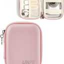 Digital Camera Case for CAMKORY, KODAK PIXPRO FZ45/FZ55, Canon IXUS 285 HS, Lecran, Small Travel Compact Camera Holder with Mesh Pocket for Accessories SD Card (Pink)