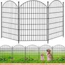 Decorative Garden Fence 40in (H) x24ft (L), 10 Pack No Dig Fence Animal Barrier for Dog, Arched Flower Bed Edging, Wire Border Panel Fencing for Yard Patio Outdoor Decor