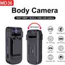 Mini Body Camera 1080P with Audio & Video Recording Small POV Cam with 64G Card - Wearable Personal Portable Cameras Recorder DV - Night Version Camcorder for Security Work Records Guard Traveling