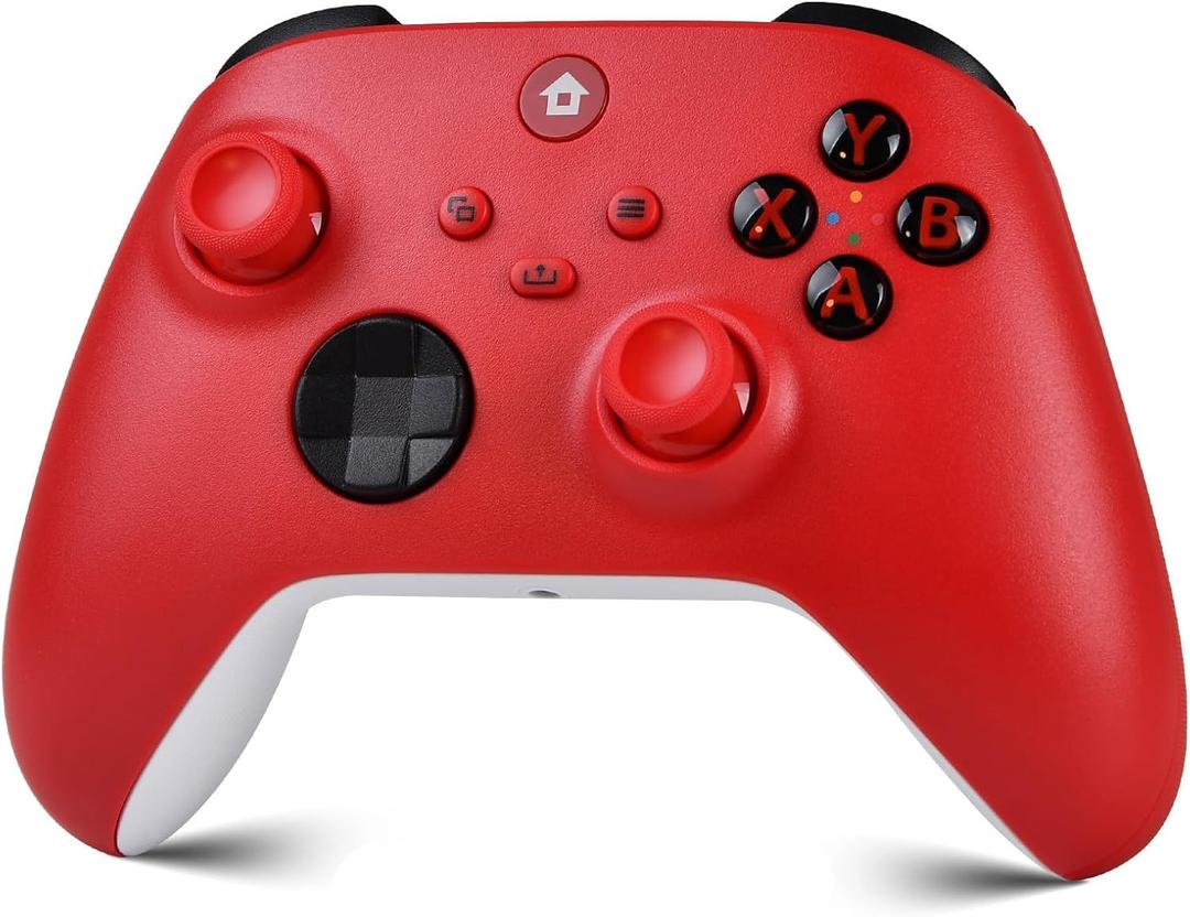 Wireless Controller for Xbox One, Xbox Series X/S, Xbox One X/S, PC, with Dual Vibration/6-Axis Motion Control/3.5mm Audio Jack/Multi Touch Pad/Programming with TURBO Macro Function Red