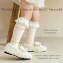 Infant Frilly Baby Girls Knee High Socks Newborn Thigh Lace Ruffle Long Socks Toddler Tights Stockings 6-12 Months