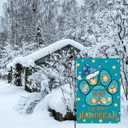 2 x Happy Hanukkah Garden Flag Dog paw Hat Dreidel Menorah Yard Flag 12x18 Inch Double Sided Small Chanukah Mini Yard Outdoor Outside Holiday Party Decoration