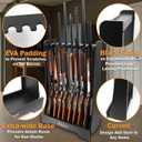 Rush Creek Creations | Freestanding 8-Gun Storage Rack for Wall for Shooting Rifles and Airsoft Shotguns, Premium Alternative for Single Gun Safe for Rifles and Pistols