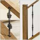 Adjustable Height and Angle Stainless Steel Connectors for Easy Installation of 1/2" Deck Stair Hollow Metal Balusters (60, Not Include Shoes)