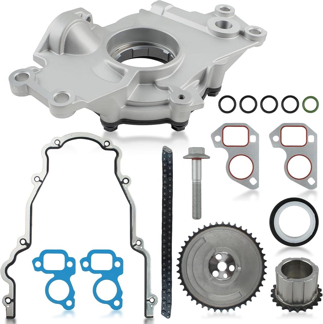 M295 Oil Pump Timing Chain Kit with Gaskets Compatible with Chevy Silverado Avalanche Suburban GMC Sierra Cadillac 4.8L 5.3L 6.0L LS1 LS2 LS3