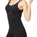 LOVESOFT Workout Romper for Women Short Jumpsuit Sleeve Bodycon Unitard Sport Bodysuit Onesie Athletic One Piece (Black, S)