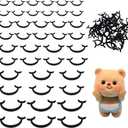 FINGERINSPIRE 300 PCS Felt Mouth for Dolls 5 Sizes Black Felt Mouth Felt Craft Doll Mouths Safety Felt Mouth for Crafts Puppet Teddy Bear Crochet Plush Animals DIY Making Accessories