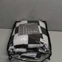 Black Checkered Weighted Blanket for Adults 12lbs, 48"x72", Twin Full Size Cooling Plaid Heavy Throw Blanket for 110-130lbs, Microfiber Soft Thick Big Blankets Weighted Comforter Gift for Sleeping