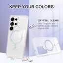 BENTOBEN for Samsung S25 Ultra Case Clear Glitter, Galaxy S25Ultra Magnetic Phone Case [Compatible with MagSafe] Shockproof S25 Ultra 6.9-inch Cute Cover for Women Girl, Shine Bling Clear Glitter
