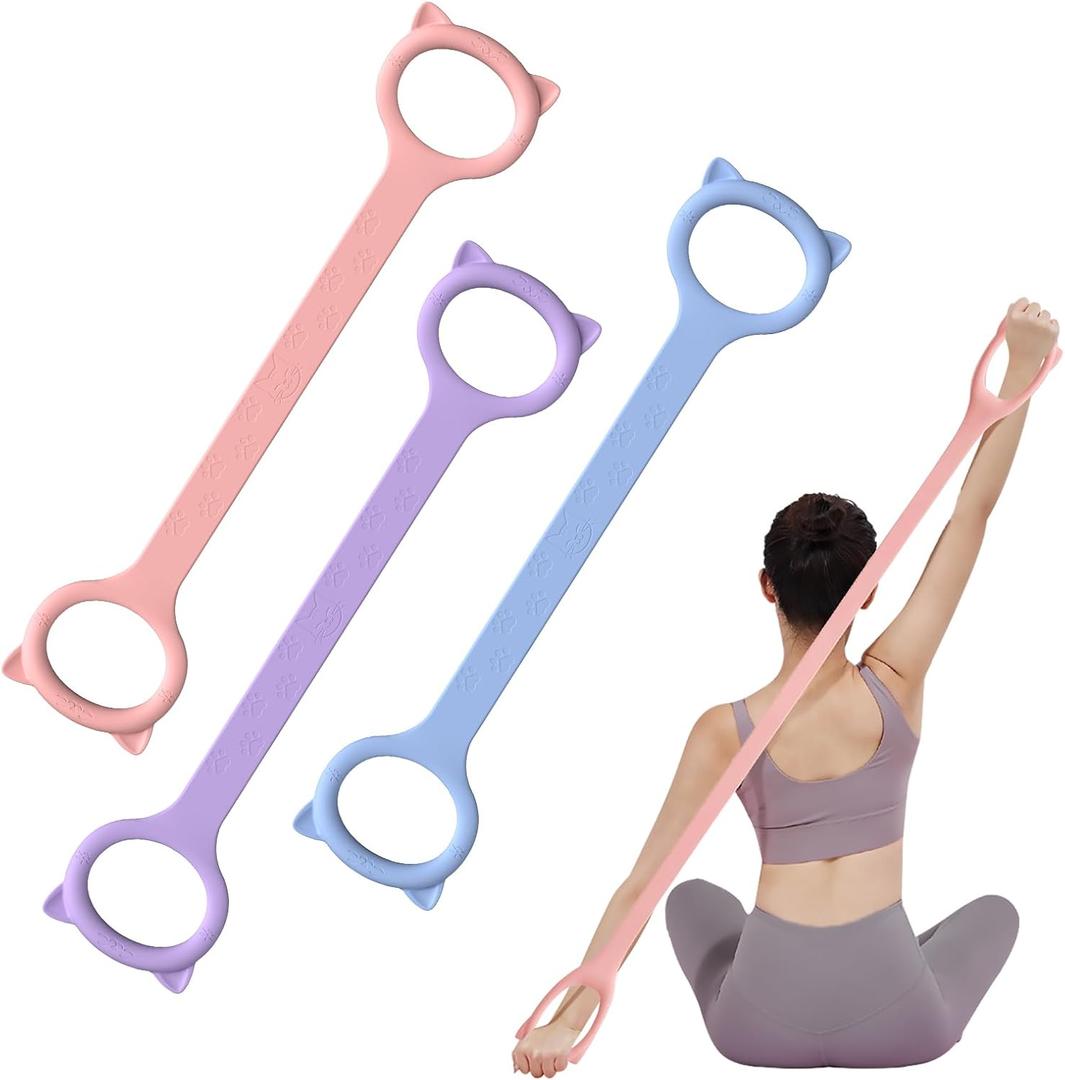 Figure 8 Resistance Bands, 8-Shaped Exercise Band for Women Arms Shoulder Back Legs Stretching Pilates Yoga