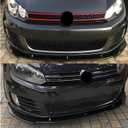 Front Bumper Lip Splitter Spoiler Compatible with Volkswagen VW GTI MK6 2010 2011 2012 2013 2014 Golf-GTI Accessories Air Chin Body Kit(Gloss Black)