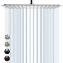 SR SUN RISE 16 Inch Rain Shower Head, High Pressure Rainfall Showerhead Large Waterfall Shower Head Ultra Thin Water Saving, Polished Chrome 304 Stainless Steel