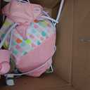 Bright Starts Baby Bouncer Soothing Vibrations Infant Seat Removable Toy Bar, Nonslip Feet, 0-6 Months Up to 20 lbs (Fancy Fantasy, Pink Unicorn)