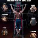 Resistance Bands Set - Pull Up Bands for Men Women, Exercise Bands Resistance with Door Anchor, Training Poster & Pouch for Body Stretching, Pull Up Assist ((15-170LBS) - Colorful-black/red/yellow/purple/green/blue)