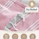 LANE LINEN Turkish Beach Towel Set of 4 - Beach Towels, Pre-Washed Pool Towel, Extra Large Beach Towel, Quick Dry & Sand Free, Absorbent Travel Towel, 39"x71" - Candy Pink
