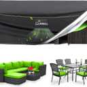 UIRWAY Patio Furniture Covers, 74"L x 47"W x 28"H Outdoor Table Chair Covers Waterproof Rectangle Winter, 420D Heavy Duty Large Patio Sectional Couch Set Cover for Lawn, Garden with Reflective Strips