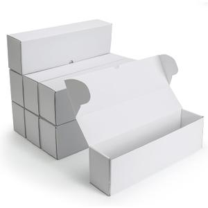 RLAVBL 8-Pack 1100 Count Trading Card Storage Box with 32 Dividers, 15 inch 8800+ Card Box for MTG, TCG, Toploaders, and Sports Cards Organizer